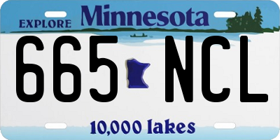 MN license plate 665NCL