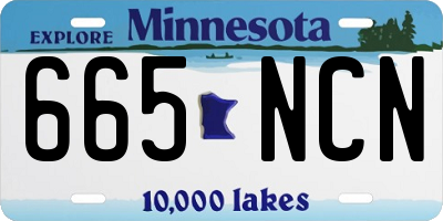 MN license plate 665NCN