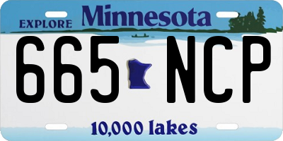 MN license plate 665NCP