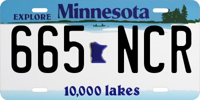 MN license plate 665NCR