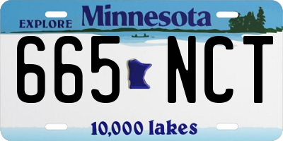 MN license plate 665NCT