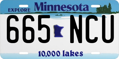 MN license plate 665NCU