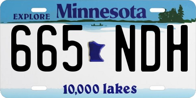 MN license plate 665NDH