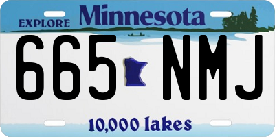 MN license plate 665NMJ