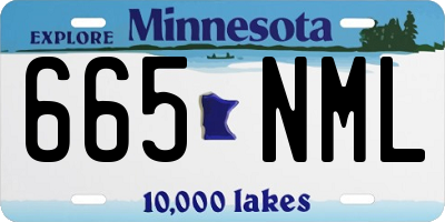 MN license plate 665NML