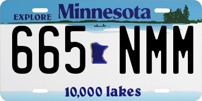 MN license plate 665NMM