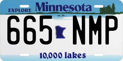 MN license plate 665NMP