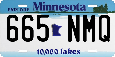 MN license plate 665NMQ