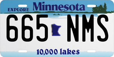 MN license plate 665NMS