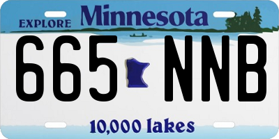 MN license plate 665NNB