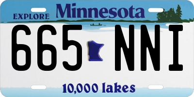 MN license plate 665NNI