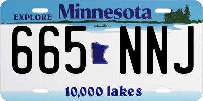 MN license plate 665NNJ