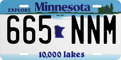 MN license plate 665NNM