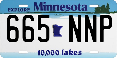 MN license plate 665NNP