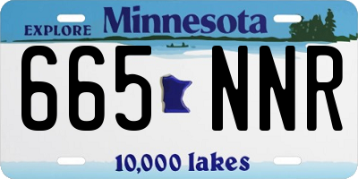 MN license plate 665NNR