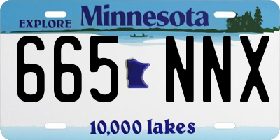 MN license plate 665NNX