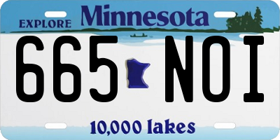 MN license plate 665NOI