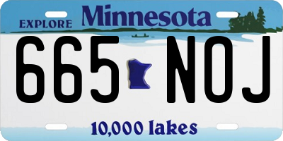 MN license plate 665NOJ