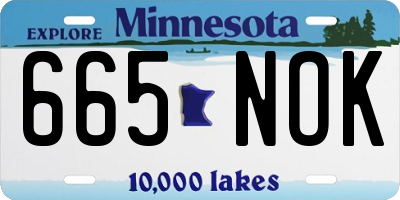 MN license plate 665NOK