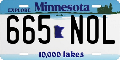 MN license plate 665NOL