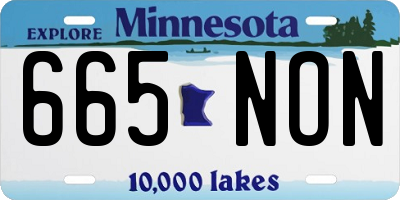 MN license plate 665NON