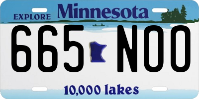 MN license plate 665NOO