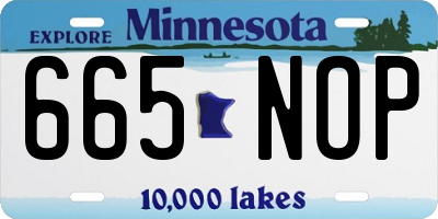 MN license plate 665NOP