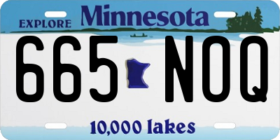 MN license plate 665NOQ