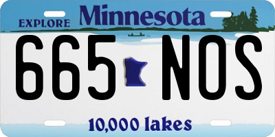 MN license plate 665NOS