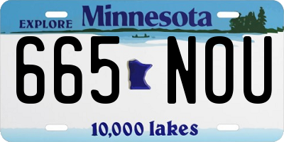 MN license plate 665NOU