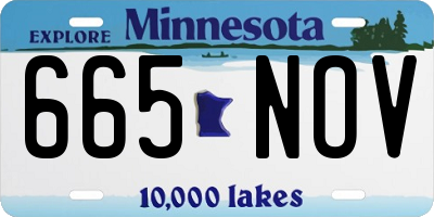 MN license plate 665NOV