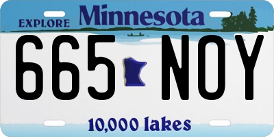 MN license plate 665NOY