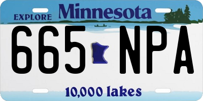 MN license plate 665NPA
