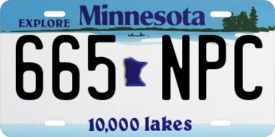 MN license plate 665NPC