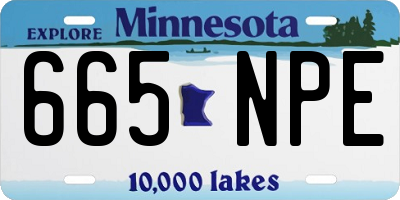MN license plate 665NPE