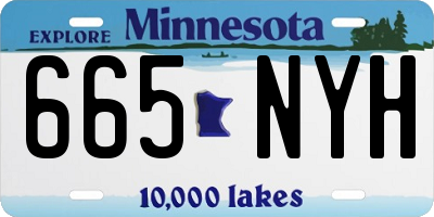MN license plate 665NYH