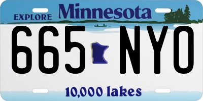 MN license plate 665NYO