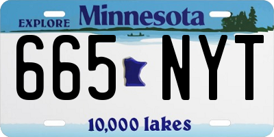 MN license plate 665NYT