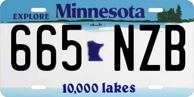 MN license plate 665NZB