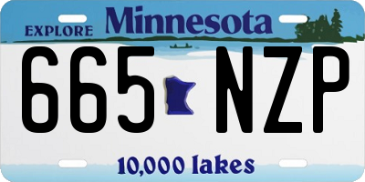 MN license plate 665NZP