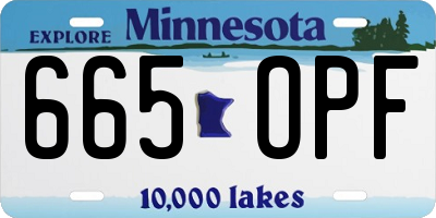 MN license plate 665OPF