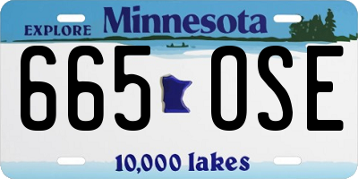 MN license plate 665OSE