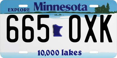 MN license plate 665OXK