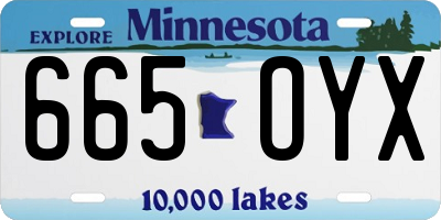 MN license plate 665OYX