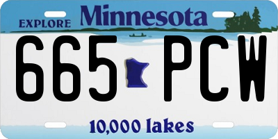 MN license plate 665PCW