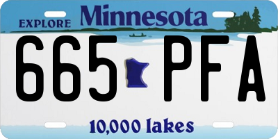 MN license plate 665PFA