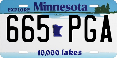MN license plate 665PGA