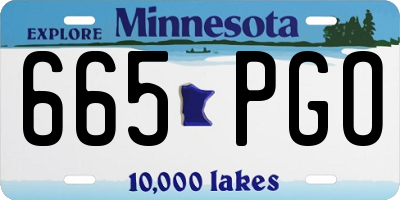 MN license plate 665PGO