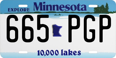 MN license plate 665PGP