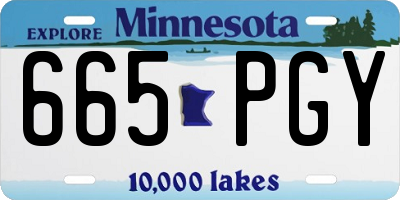 MN license plate 665PGY